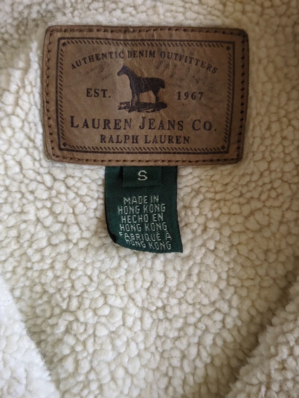 Light Wash Denim Sherpa-Lined Vest - Cream Sherpa - Picture 2 of 4